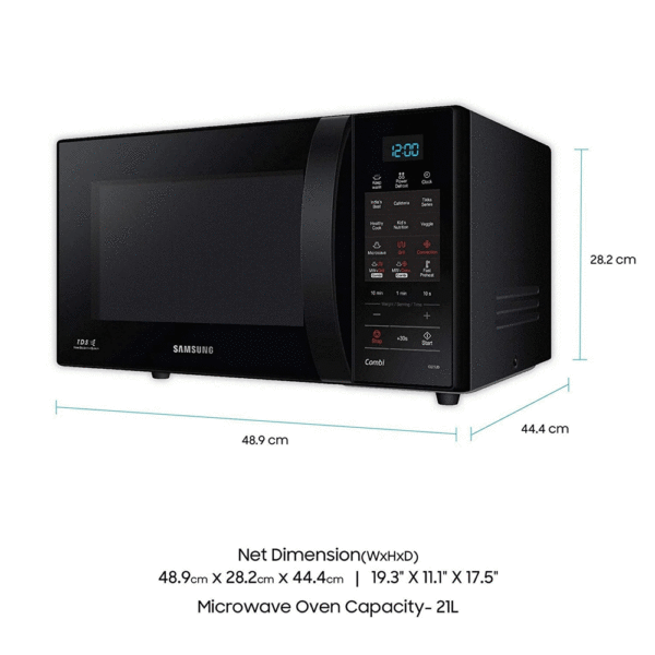 SAMSUNG CE73JD 21 LTR CONV. MICROWAVE OVEN (BLACK)