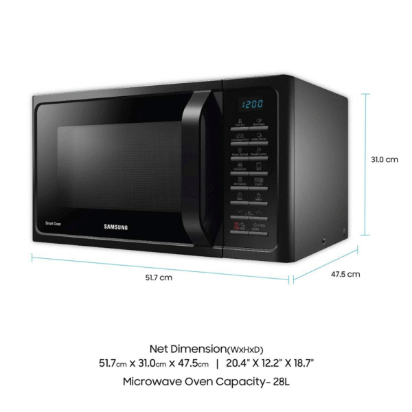 SAMSUNG MC28H5025VR 28 LTR CONV. MICROWAVE OVEN (BLACK)