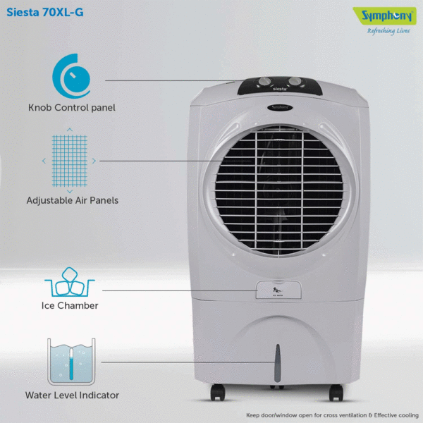 SYMPHONY SIESTA 70XL AIR COOLER (GREY)