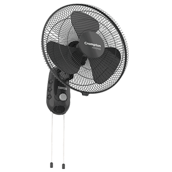CROMPTON 12" TORPADO HS WALL FAN (BLACK)