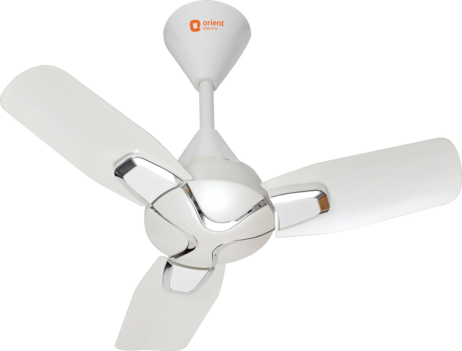 ORIENT 24" JAZZ CEILING FAN (Pearl Metallic White Chrome)