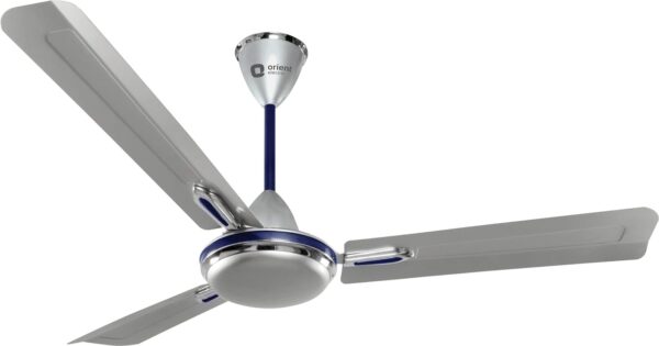 ORIENT 36" QUASAR ORNAMENTAL CEILING FAN ( Silver/Blue )