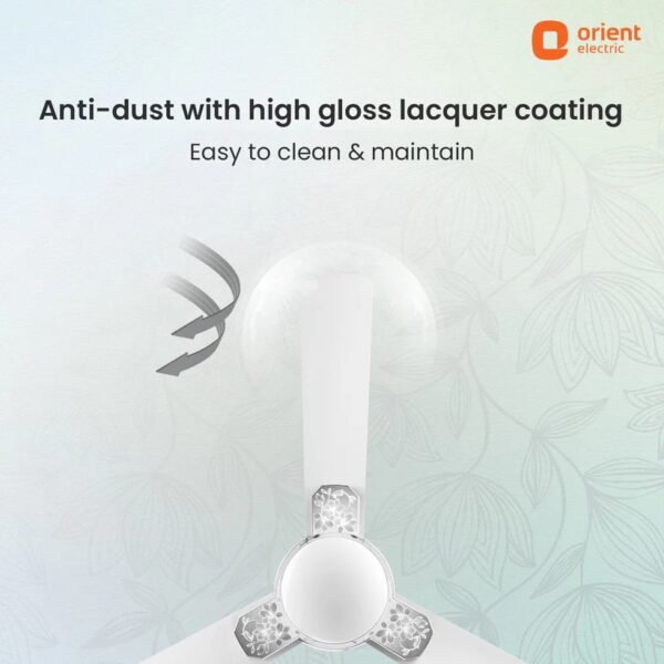 ORIENT 48" MOZART NATURE CEILING FAN ( FLORAL WHITE  )