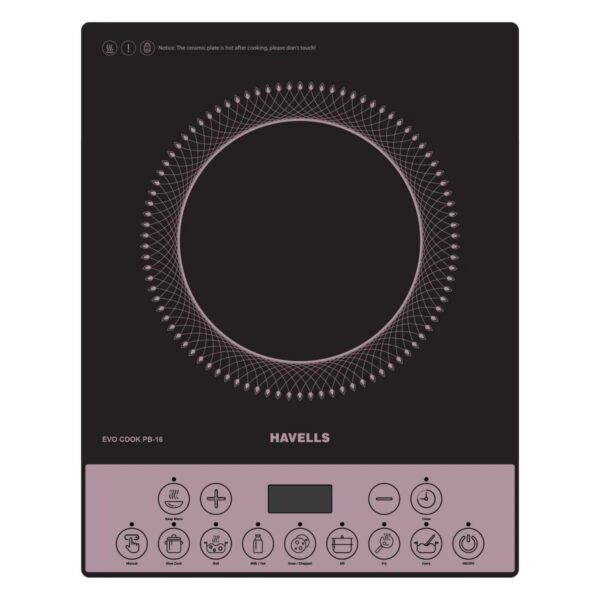 HAVELLS 1600W INDUCTION COOKTOP PUSH BUTTON PB16