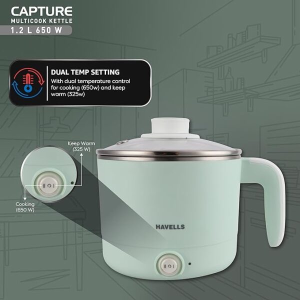 HAVELLS CAPTURE 1.2 L MULTI COOK KETTLE