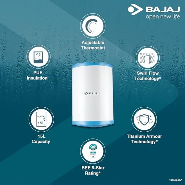 BAJAJ IMMORTO 15L STORAGE WATER HEATER