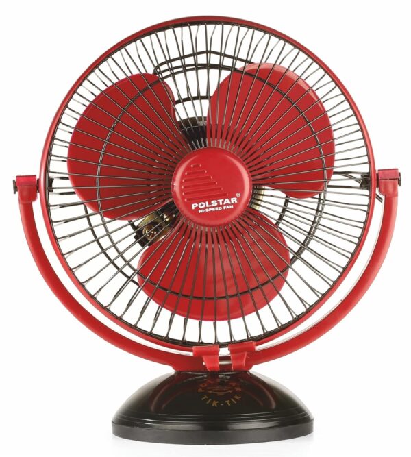 POLSTAR 9" TIK TIK ALL PURPOSE TABLE FAN (Red Black)