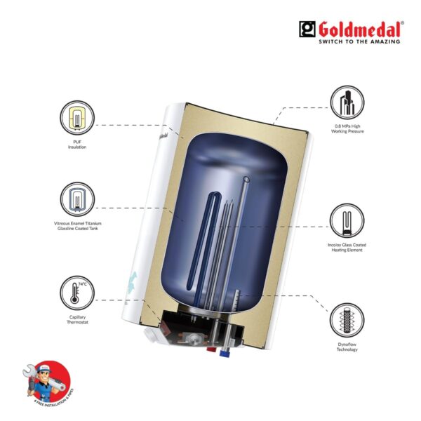 GOLDMEDAL G-HYDRO DIGI 15L STORAGE WATER HEATER