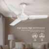 CROMPTON 48" RIVERIA HIGH SPEED CEILING FAN (Opal White)