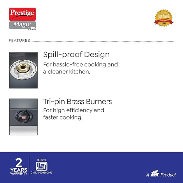 PRESTIGE GTMP 03B BURNER GAS STOVE