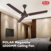 POLAR MEGAMITE 1200MM CEILING FAN BROWN/WHITE/IVORY