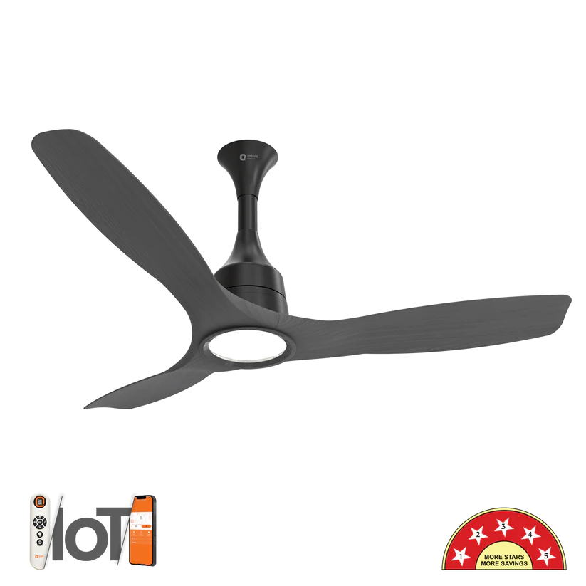 ORIENT AEROSENSE 1200MM BLDC IOT UL FAN ASH WOOD