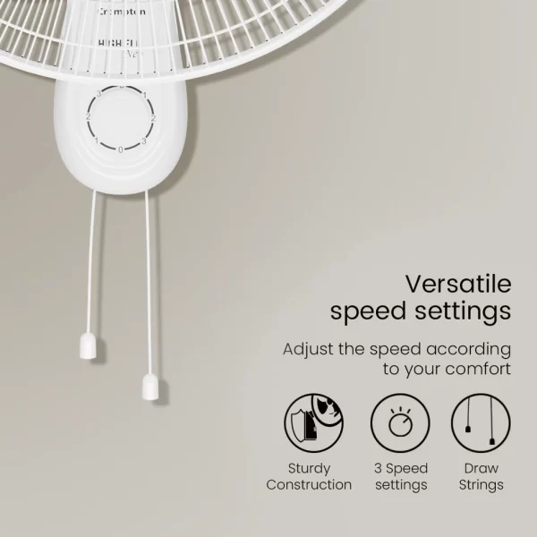 CROMPTON 12`` HI FLOW NEO WALL FAN