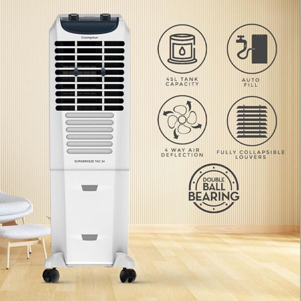 CROMPTON SUREBREEZE 34L TOWER COOLER