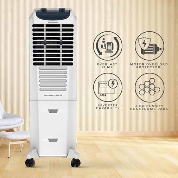 CROMPTON SUREBREEZE 34L TOWER COOLER