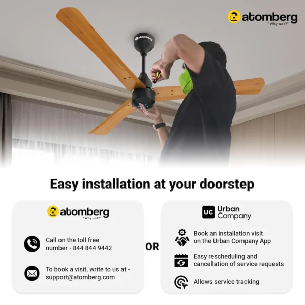 Atomber 48″ Erica Remote Control Ceiling Fan (Lotus Pink)