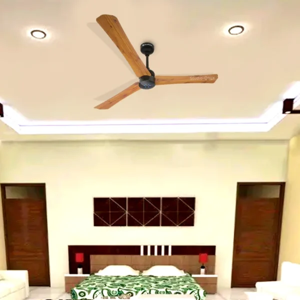 Atomberg 36″ Renesa+ Remote Control Ceiling Fan (Golden Oakwood)