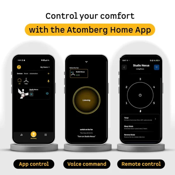 Atomberg Studio Nexus 56″wooden Bldc Fan