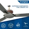 Crompton 48″ Aura Prime Antidust Titanium Effect Ceiling Fan