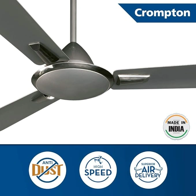 Crompton 48″ Aura Prime Antidust Titanium Effect Ceiling Fan