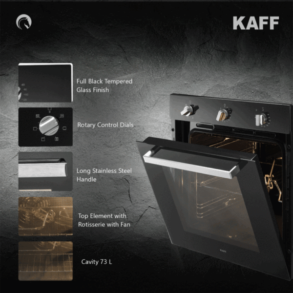 KAFF KOV 73 MRFT BUILT-IN OVEN (BLACK)2 Kaff Kov 73 Mrft Built-In Oven (Black)
