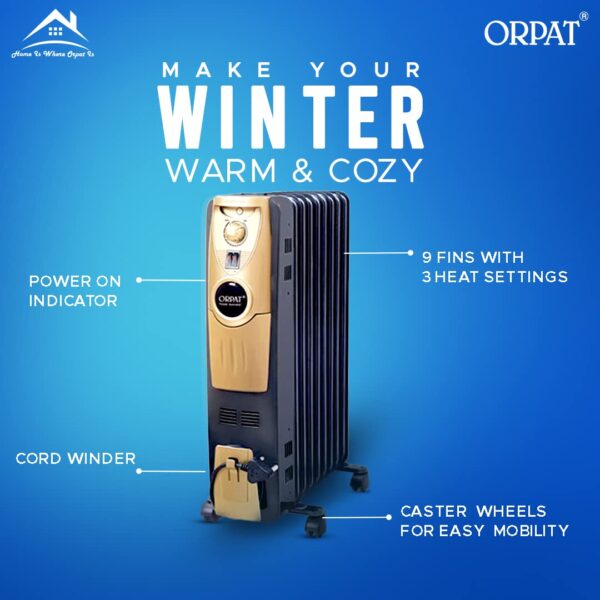 ORPAT OOH 15 F PLUS OIL FILLED ROOM HEATER3 Orpat Ooh 15 F Plus Oil Filled Room Heater