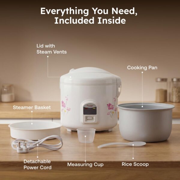 PRESTIGE PRWCS 1.8 L RICE COOKER WHITE 1.8 LITRES6 Prestige Prwcs 1.8 L Rice Cooker White 1.8 Litres