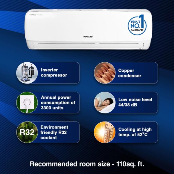 Voltas 1 Ton 3 Star Inverter Split Ac (123v Vectra Elegant)